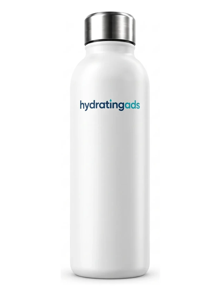 Blank premium reusable metal bottle